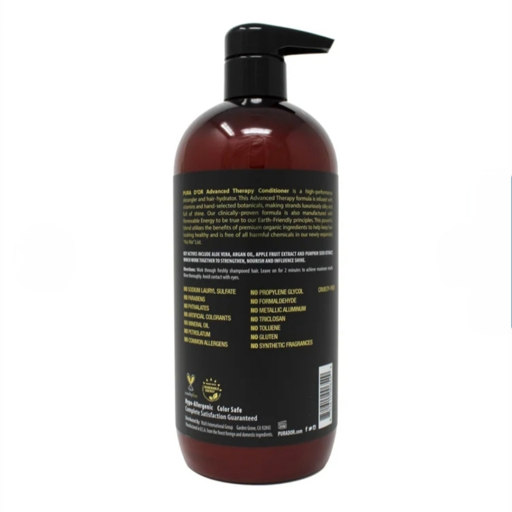 NEW Pura D'or Advanced Therapy Conditioner 24 Fl. Oz. Pump Bottle - Picture 2 of 2